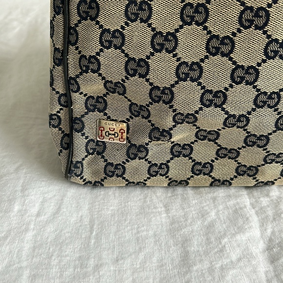 Gucci Navy Red Tote Handle Bag - Picture 3 of 17